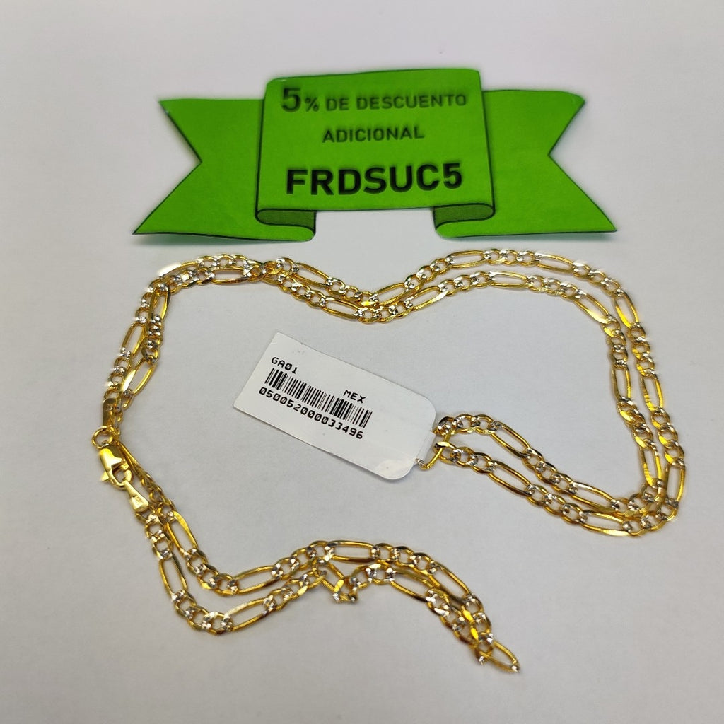 CADENAS 3X1 DIAMANTADA ORO 14K 55 CM 8.5 GR (NUEVO)