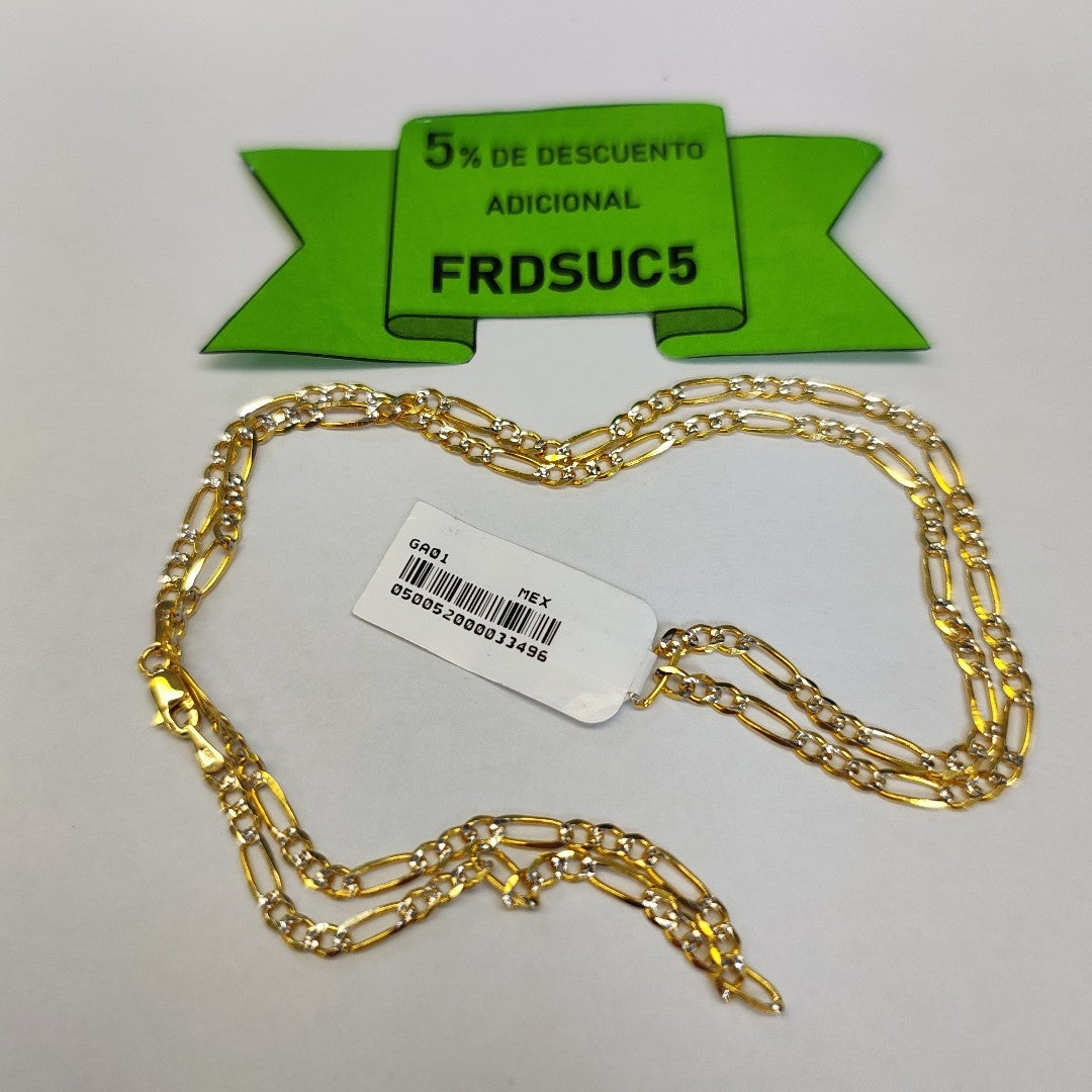 CADENAS 3X1 DIAMANTADA ORO 14K 55 CM 8.5 GR (NUEVO)