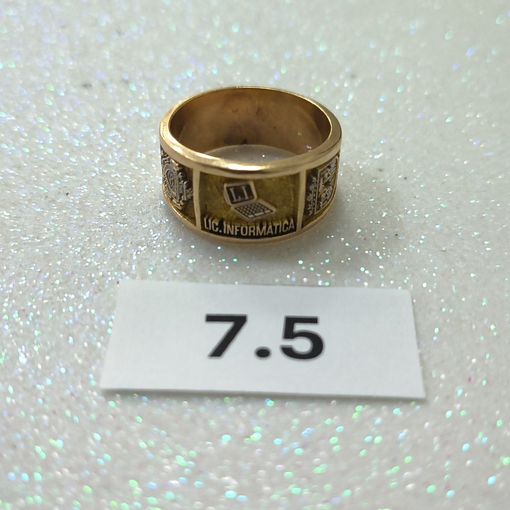 ANILLO DE GRADUACIÓN ORO 8 K 7,90 GRMS (SEMINUEVO)