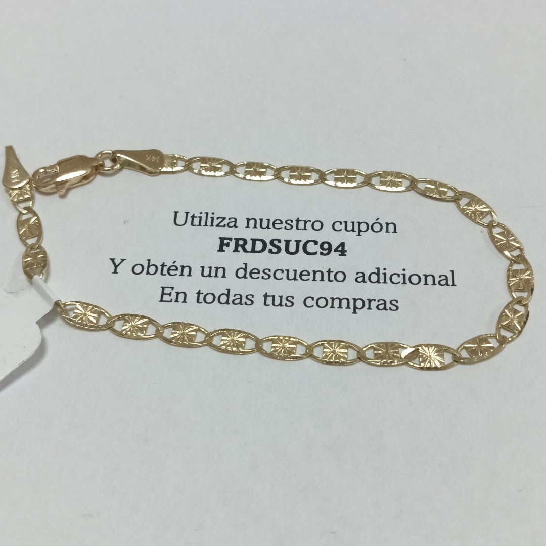 PULSERAS GUCHI ORO 14K 18 CM 2.9 GR (NUEVO)