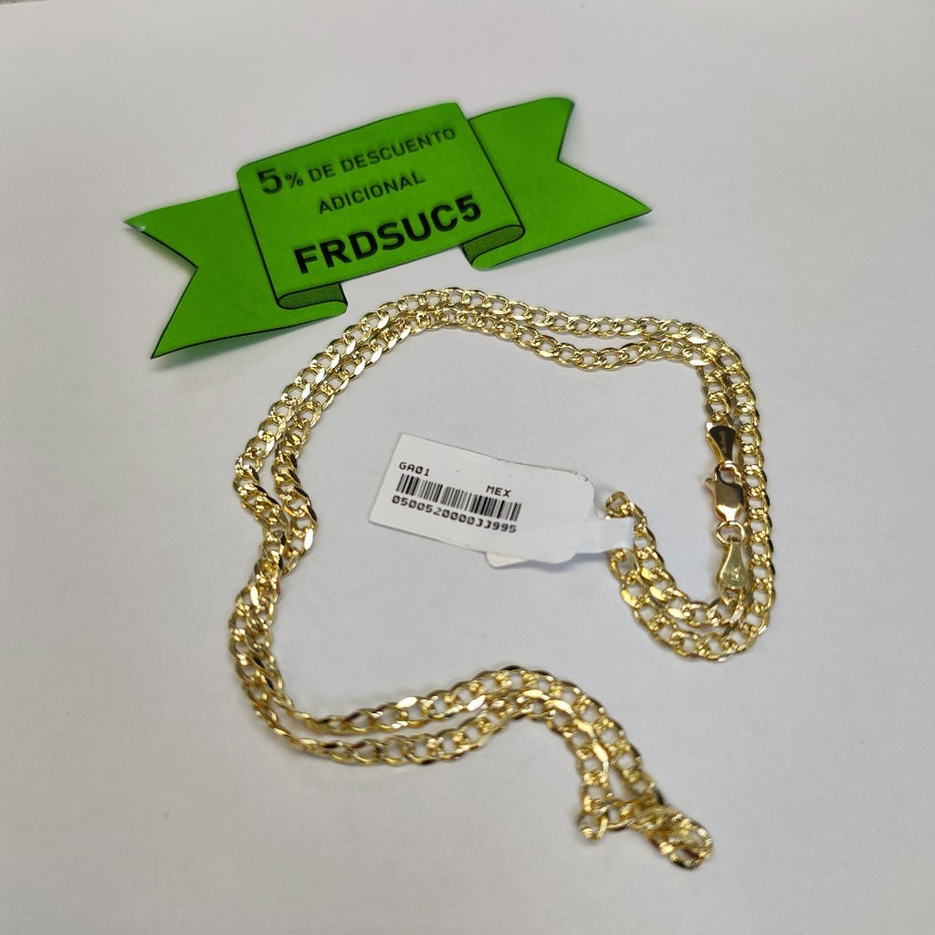 CADENAS BARBADA ORO 14K 55 CM 13.1 GR (NUEVO)