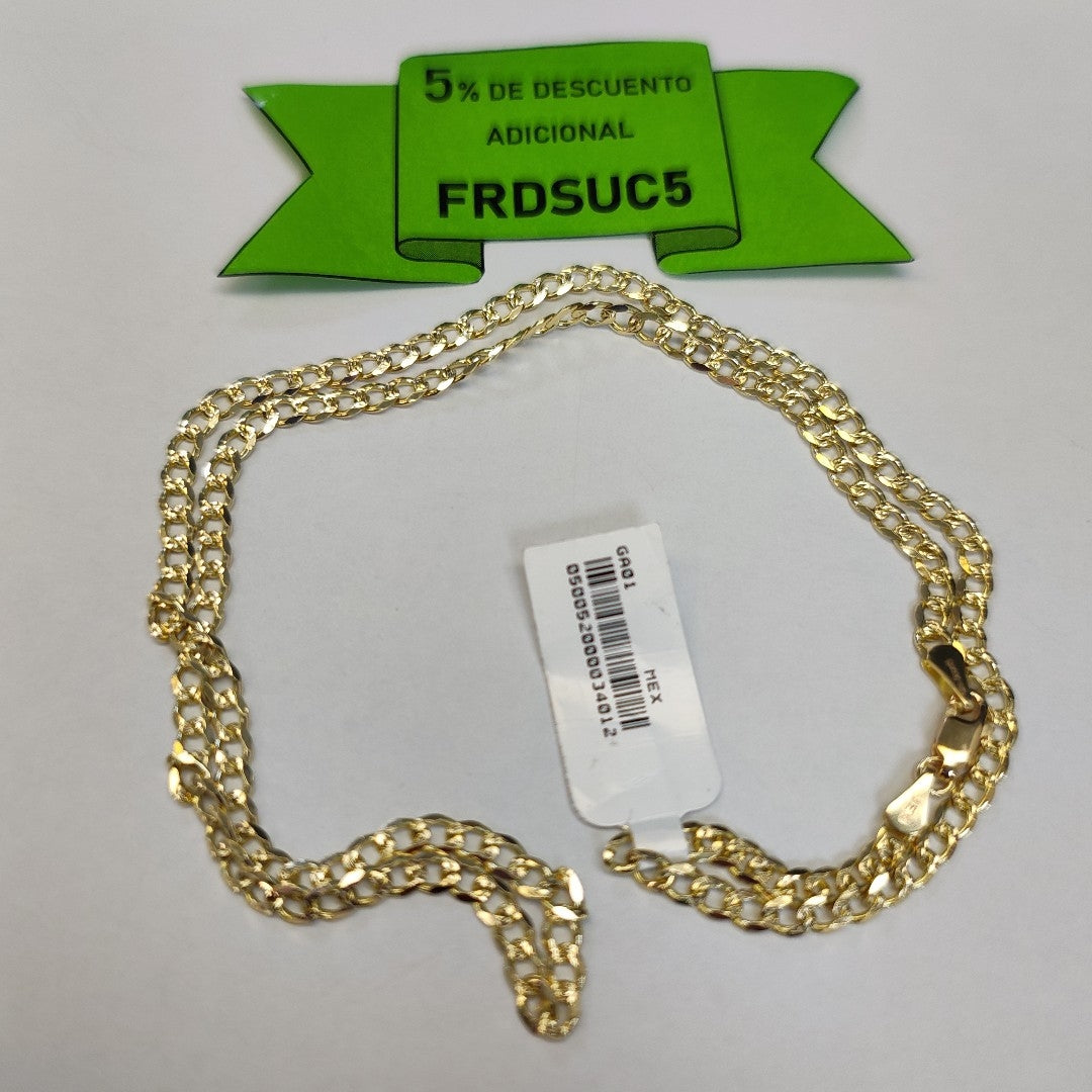 CADENAS BARBADA ORO 14K 55 CM 13.2 GR (NUEVO)
