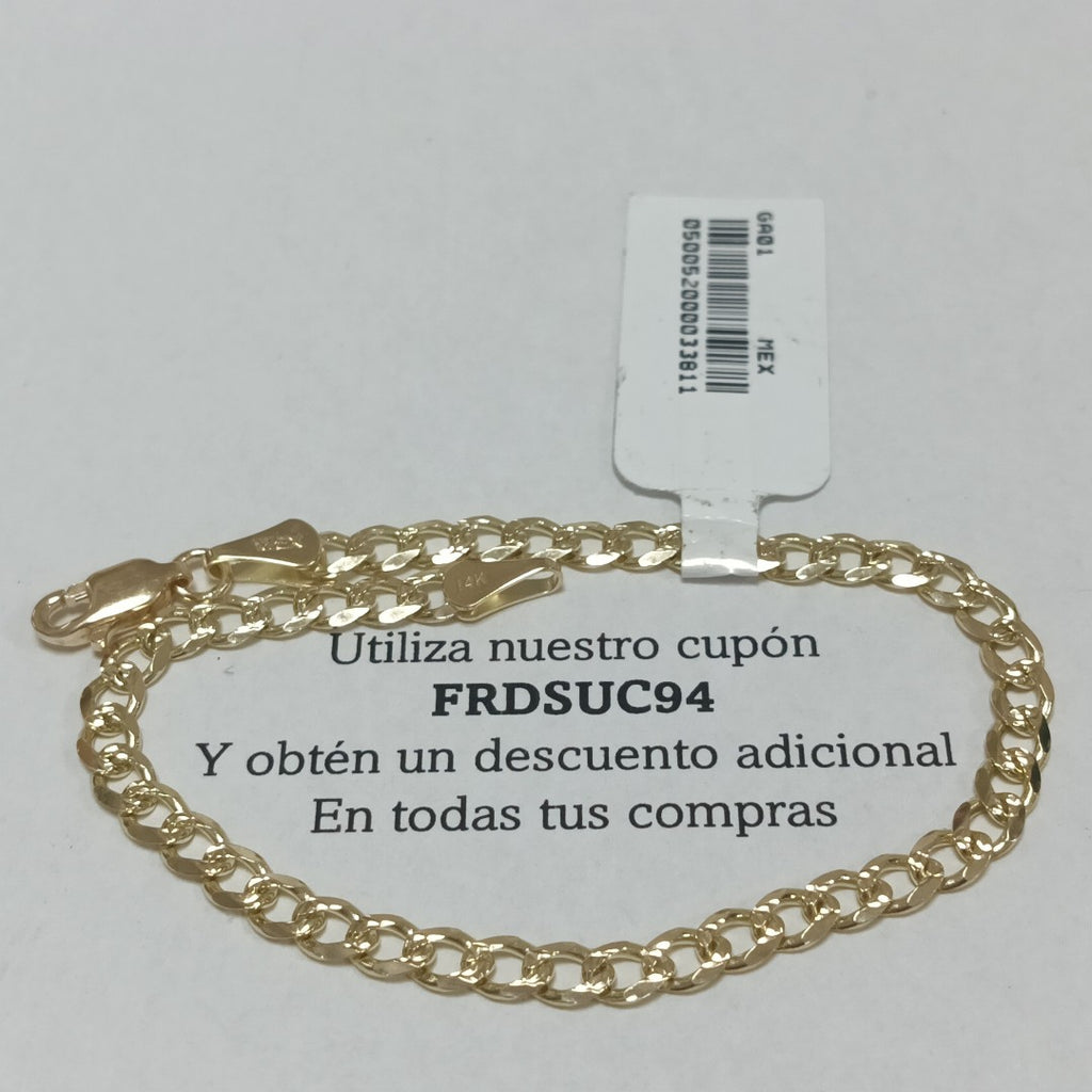 PULSERAS BARBADA ORO 14K 18 CM 4.6 GR (NUEVO)