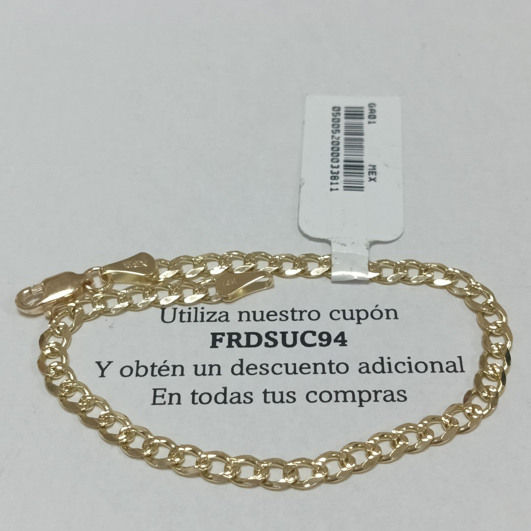 PULSERAS BARBADA ORO 14K 18 CM 4.6 GR (NUEVO)