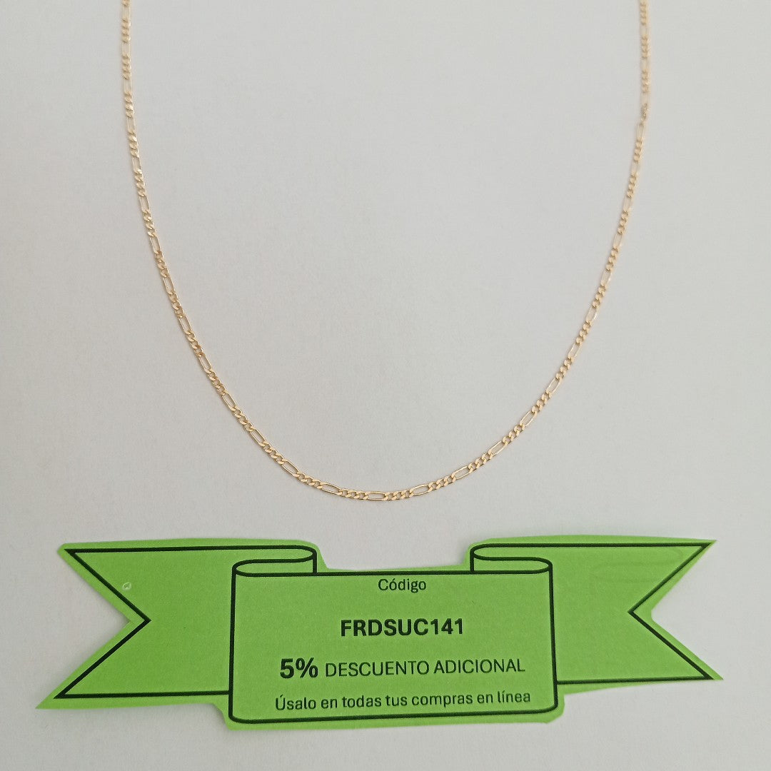 CADENAS TEJIDO 3X1 ORO 14K 55 CM 2.3 GR (NUEVO)