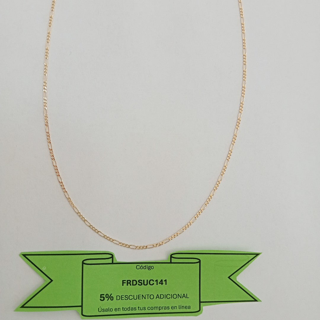 CADENAS TEJIDO 3X1 ORO 14K 55 CM 2.3 GR (NUEVO)