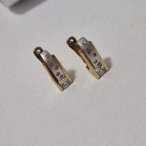 ARETES PAR ORO BLANCO 14 K 5.4 GRMS (SEMINUEVO)