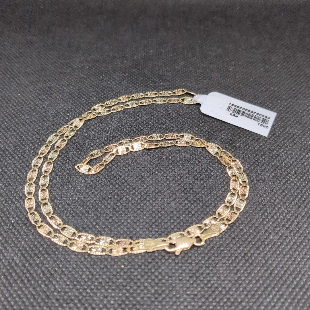 CADENAS TEJIDO GUCHI ORO 10K 55 CM 6.8 GR (NUEVO)