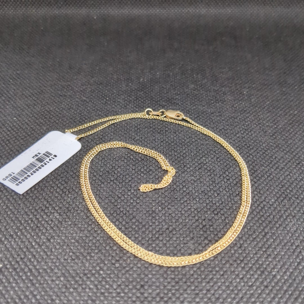 CADENAS TEJIDO BARBADA ORO 10K 50 CM 3.1 GR (NUEVO)