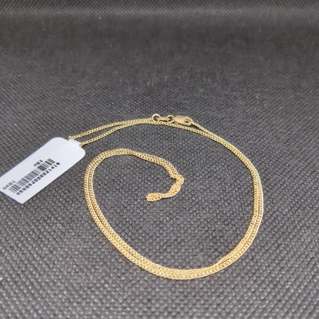CADENAS TEJIDO BARBADA ORO 10K 50 CM 3.1 GR (NUEVO)