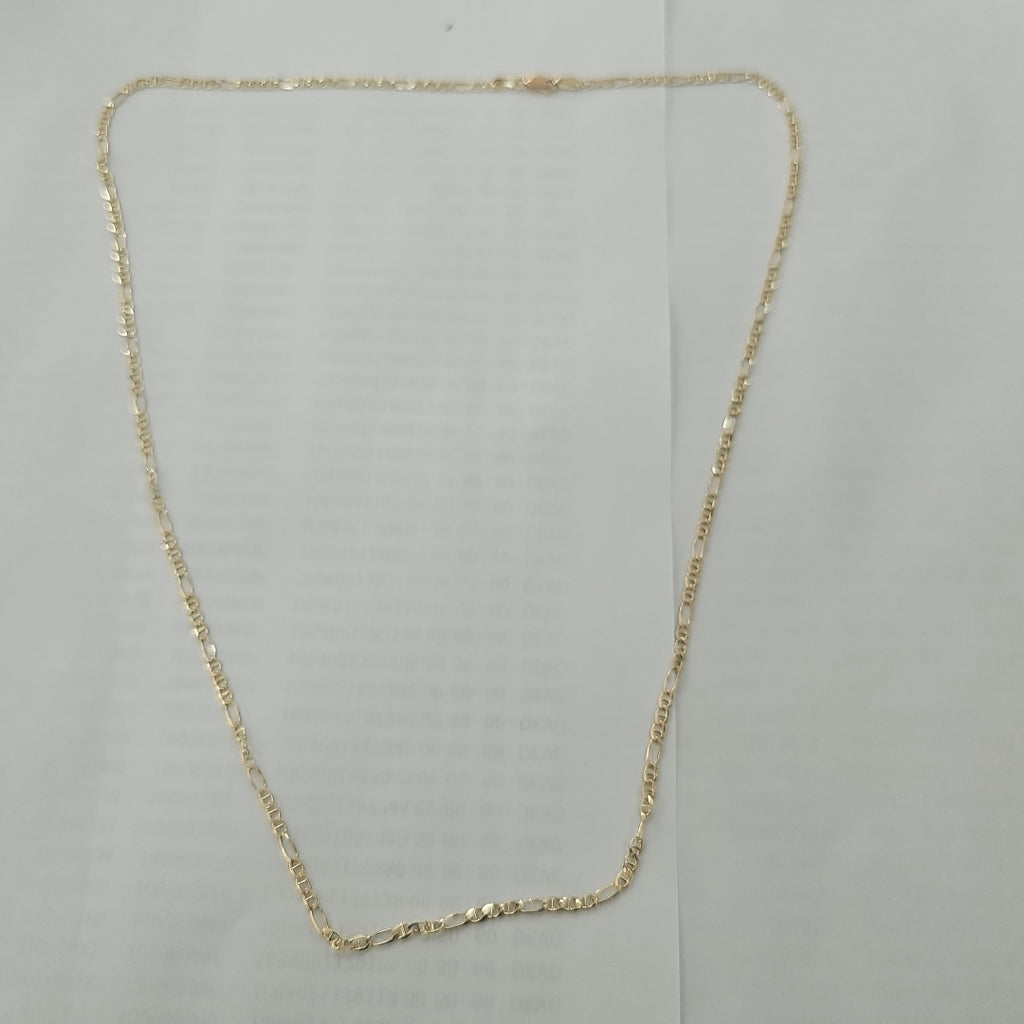 CADENAS TEJIDO FIGARO GUCHI ORO 10K 60 CM 5.3 GR (NUEVO)