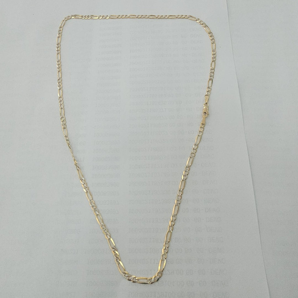CADENAS TEJIDO 3X1 DIAMANTADO ORO 10K 50 CM 5.7 GR (NUEVO)