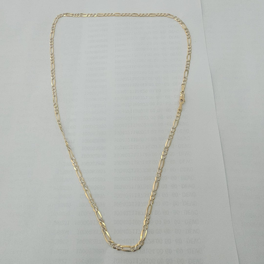 CADENAS TEJIDO 3X1 DIAMANTADO ORO 10K 50 CM 5.7 GR (NUEVO)