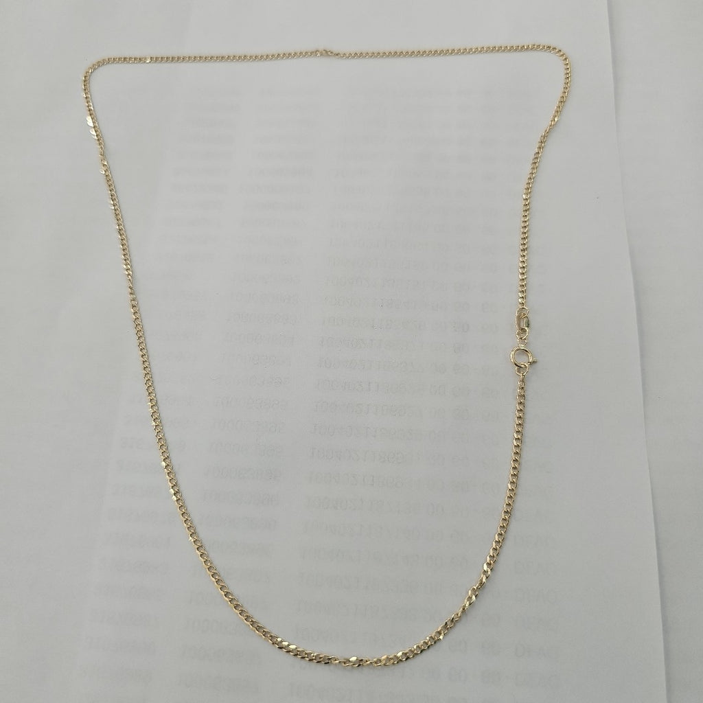 CADENAS TEJIDO BARBADA ORO 10K 50 CM 3.5 GR (NUEVO)