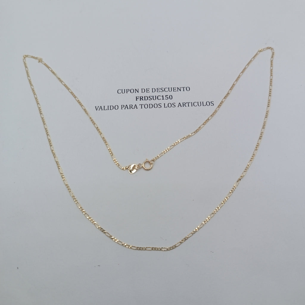 CADENAS TEJIDO 3X1 ORO 14K 55 CM 2.3 GR (NUEVO)