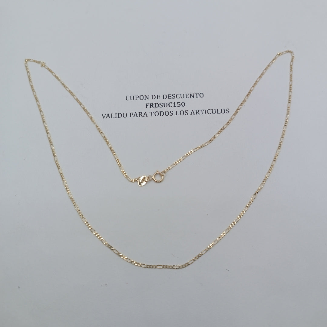 CADENAS TEJIDO 3X1 ORO 14K 55 CM 2.3 GR (NUEVO)