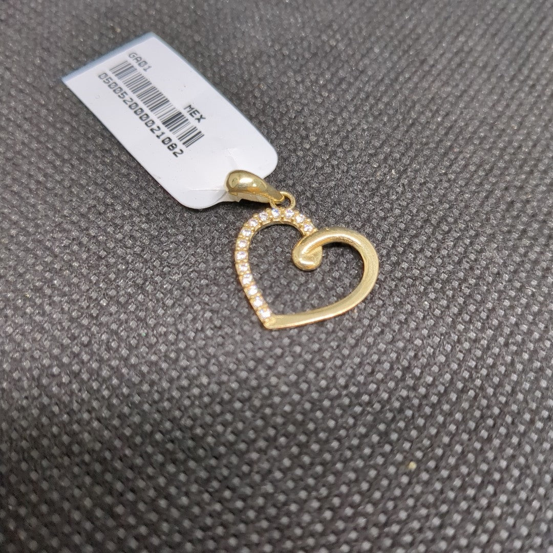 DIJES CORAZON C/CIRCONIA ORO 10K 1.3 GR (NUEVO)