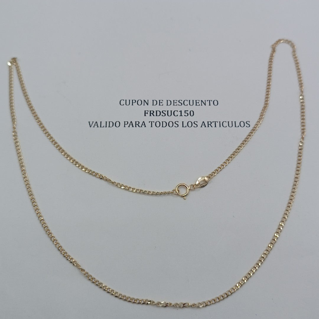 CADENAS TEJIDO BARBADA ORO 10K 50 CM 3.5 GR (NUEVO)