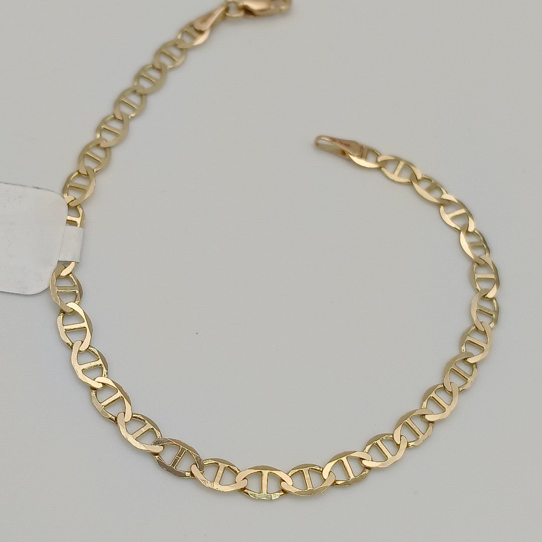 PULSERAS TEJIDO MARINERA ORO 14K 18 CM 2.8 GR (NUEVO)