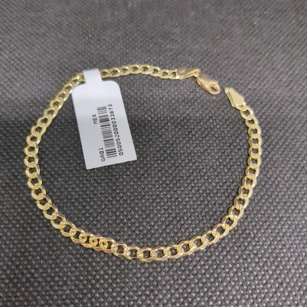 PULSERAS BARBADA ORO 14K 21 CM 5.2 GR (NUEVO)