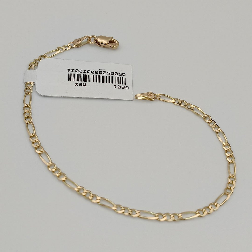 PULSERAS TEJIDO 3X1 ORO 14K 18 CM 1.9 GR (NUEVO)