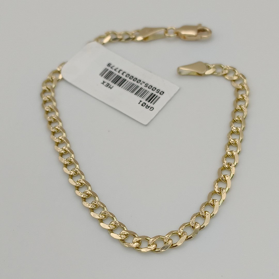 PULSERAS BARBADA ORO 14K 18 CM 4.5 GR (NUEVO)