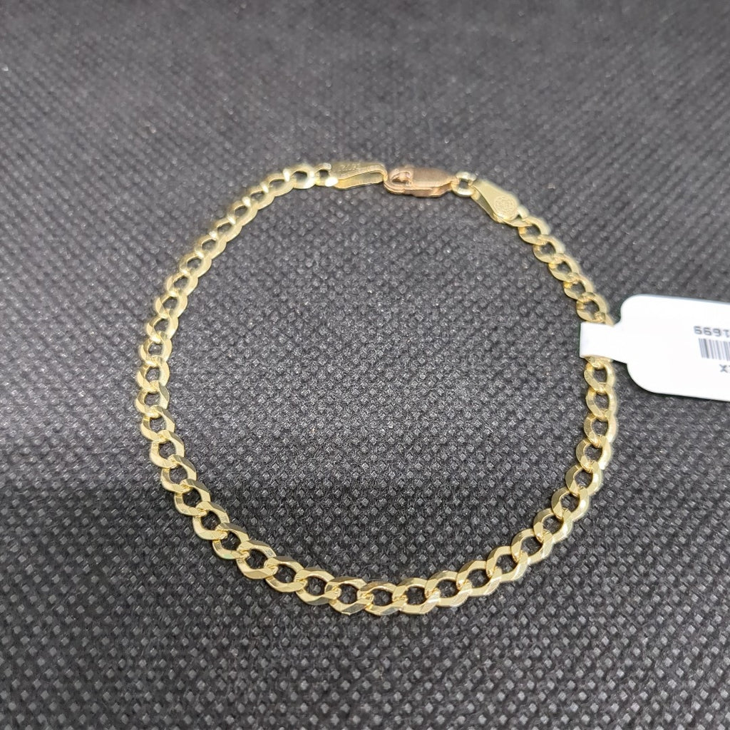 PULSERAS TEJIDO BARBADA ORO 10K 18 CM 3.3 GR (NUEVO)