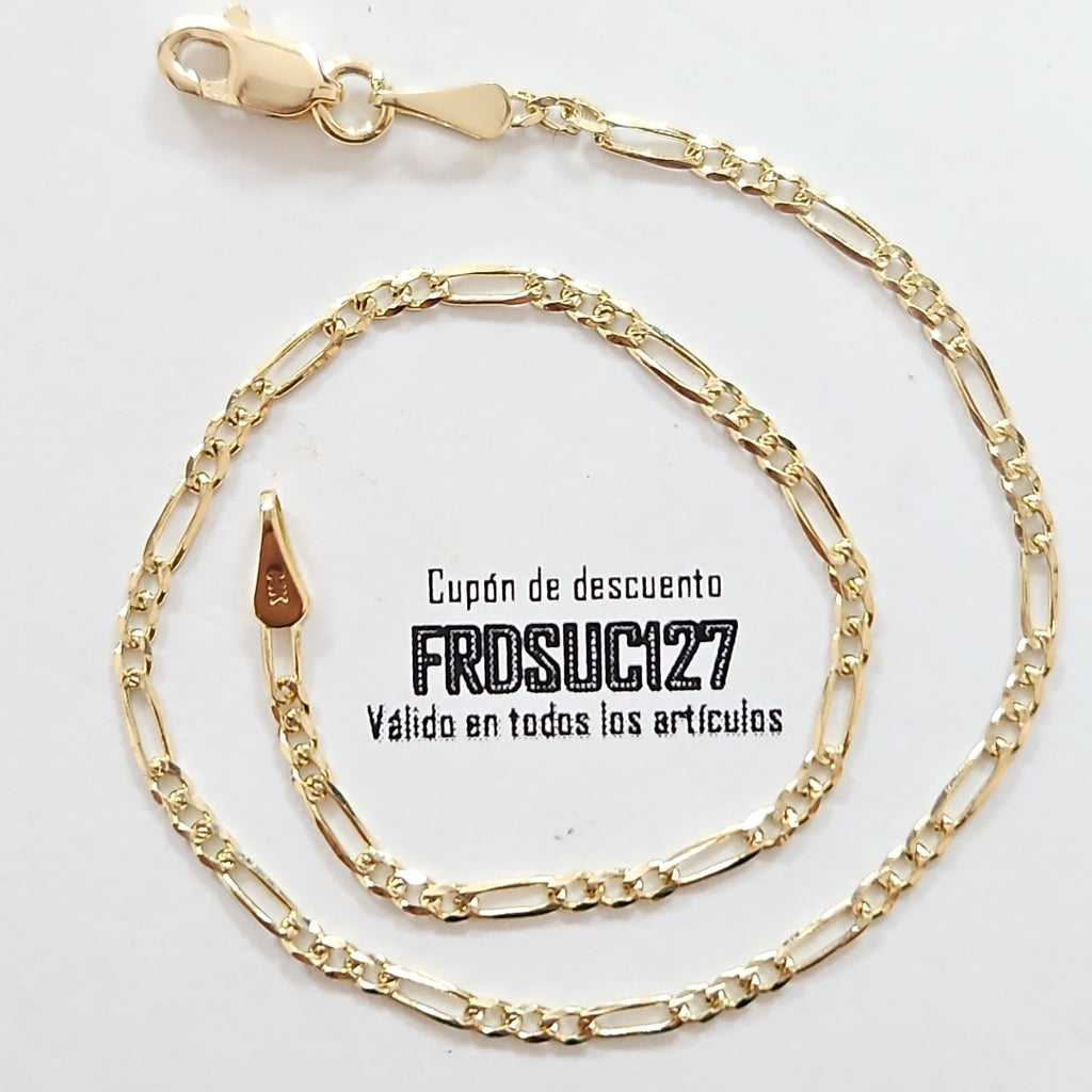 PULSERAS BARBADA ORO 14K 21 CM 1.7 GR (NUEVO)