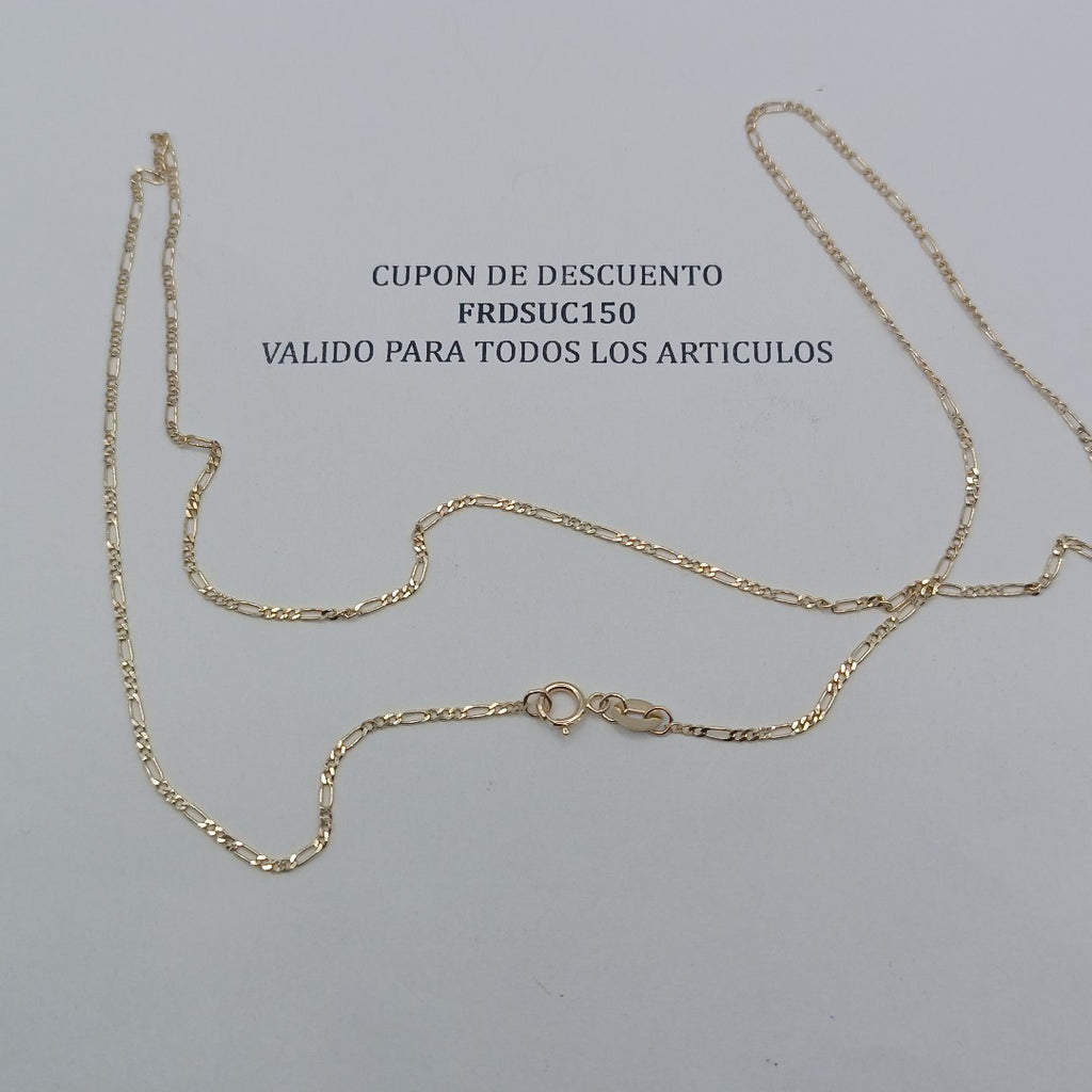 CADENAS TEJIDO 3X1 ORO 14K 55 CM 2.4 GR (NUEVO)
