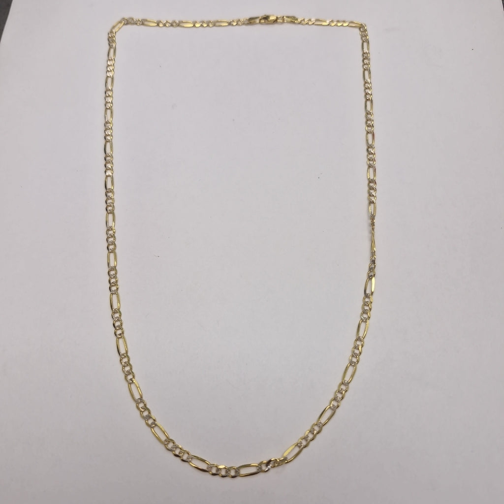 CADENAS TEJIDO 3X1 DIAMANTADO ORO 10K 50 CM 5.9 GR (NUEVO)