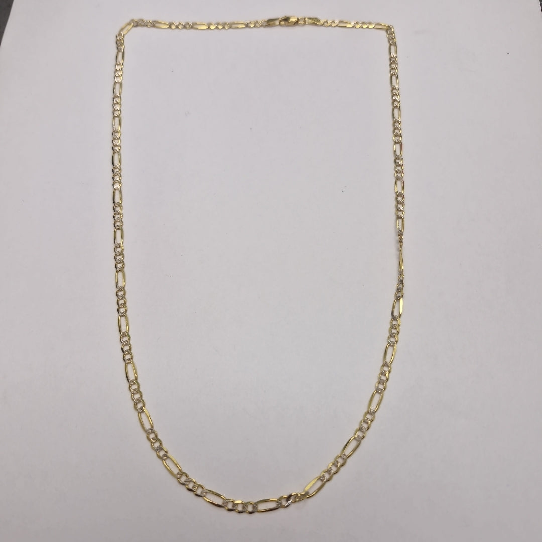 CADENAS TEJIDO 3X1 DIAMANTADO ORO 10K 50 CM 5.9 GR (NUEVO)