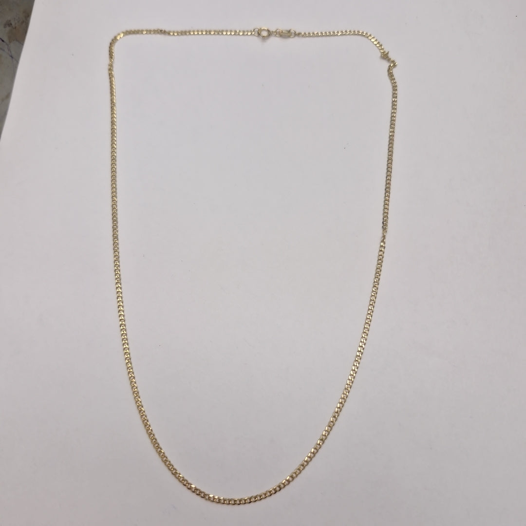 CADENAS TEJIDO BARBADA ORO 10K 50 CM 3.5 GR (NUEVO)