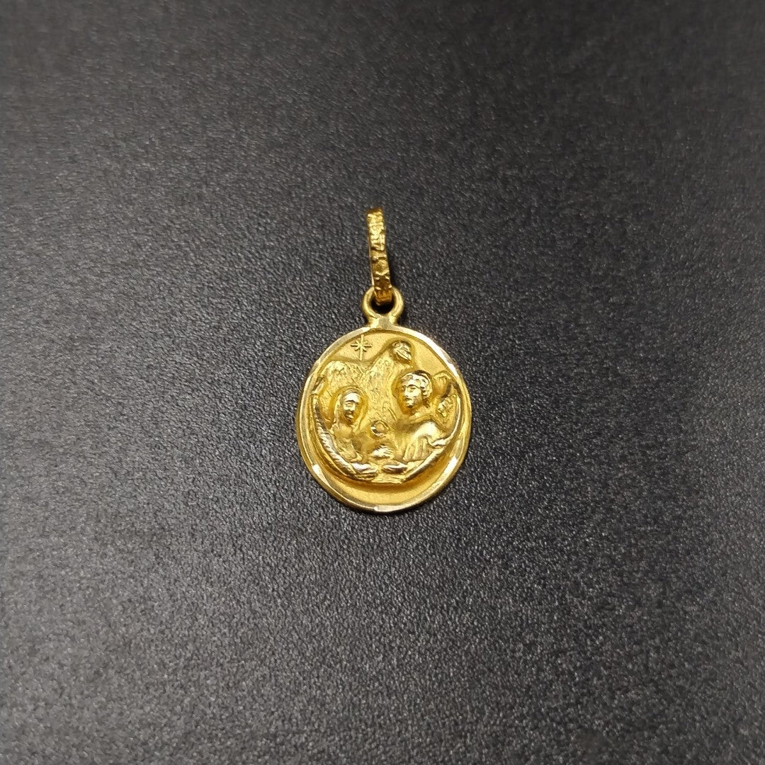 DIJE,MEDALLA RELIGIOSA ORO 14 K 0,90 GRMS (SEMINUEVO)