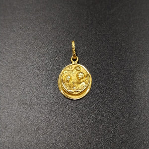 DIJE,MEDALLA RELIGIOSA ORO 14 K 0,90 GRMS (SEMINUEVO)