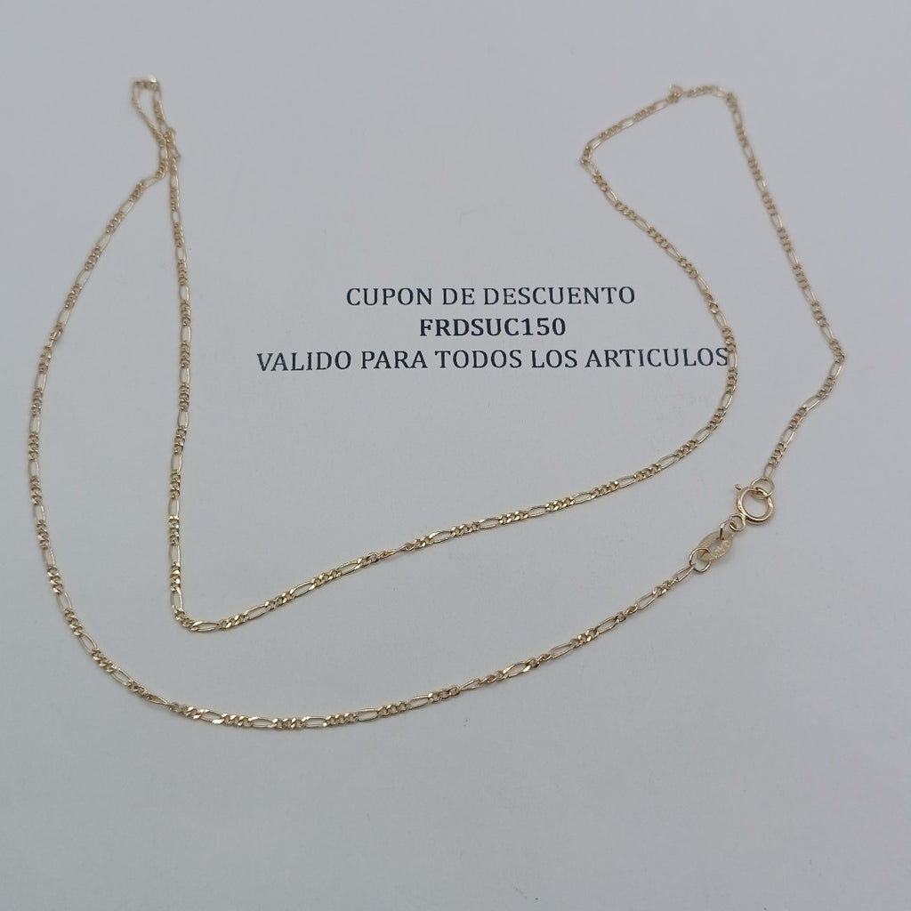 CADENAS TEJIDO 3X1 ORO 14K 55 CM 2.7 GR (NUEVO)