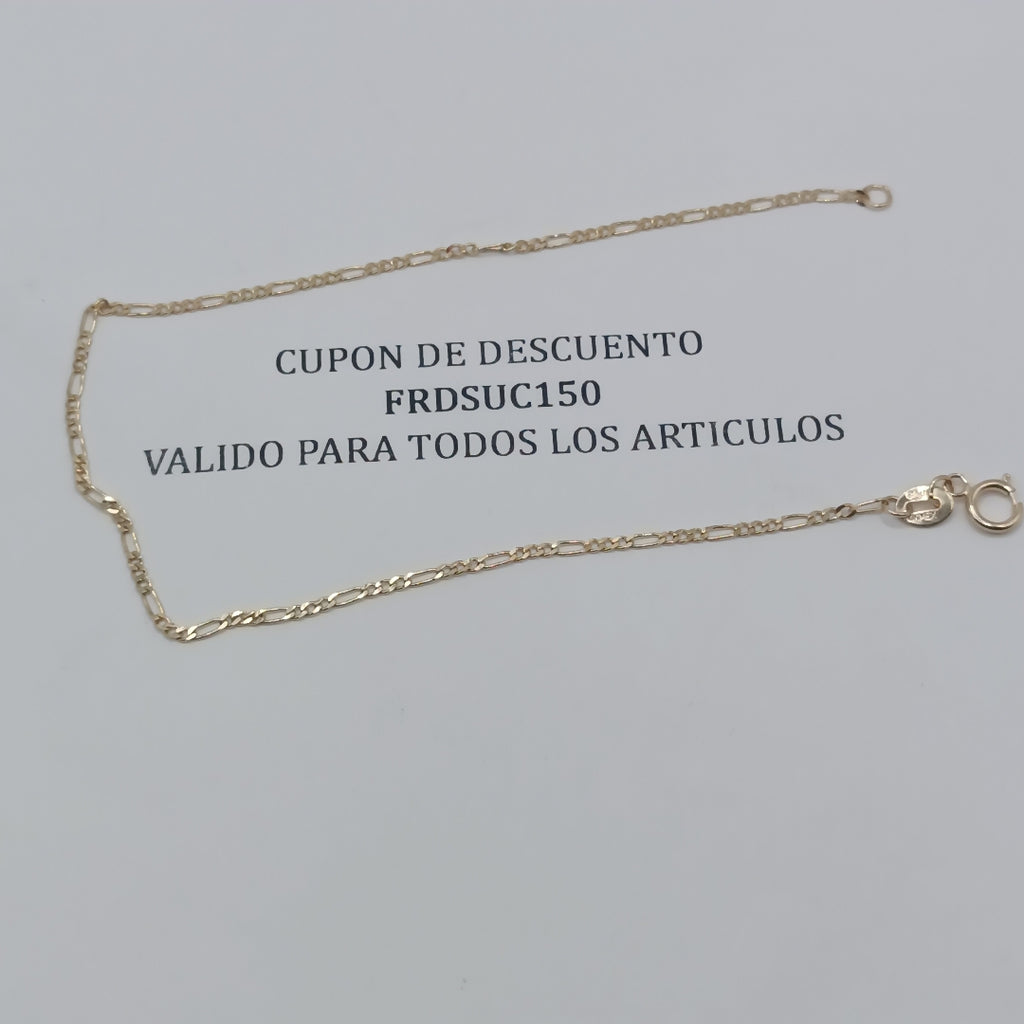 PULSERAS TEJIDO 3X1 ORO 14K 21 CM 1 GR (NUEVO)