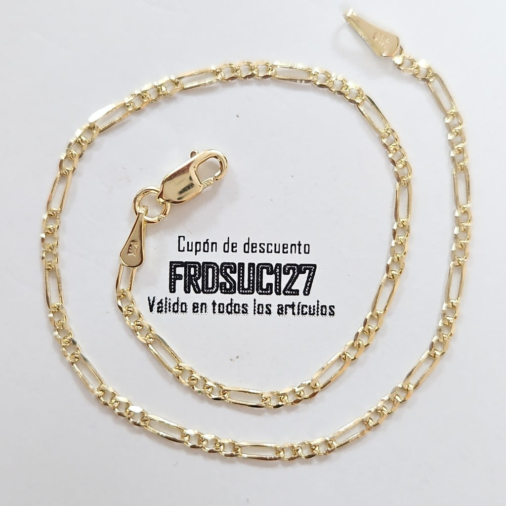 PULSERAS BARBADA ORO 14K 21 CM 1.7 GR (NUEVO)