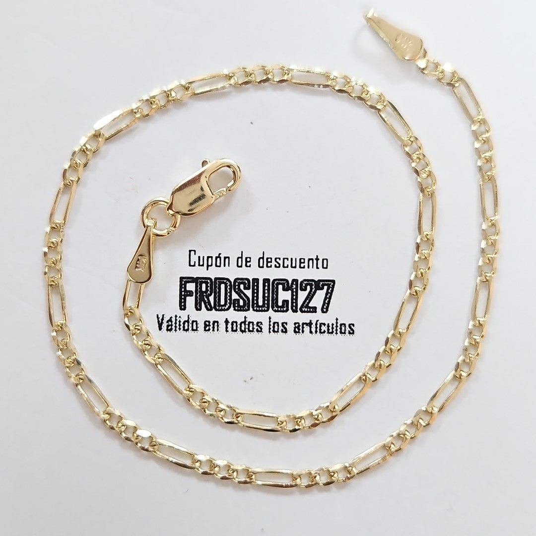 PULSERAS BARBADA ORO 14K 21 CM 1.7 GR (NUEVO)