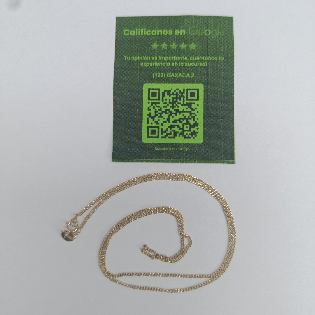 CADENAS TEJIDO BARBADA ORO 10K 50 CM 2.7 GR (NUEVO)