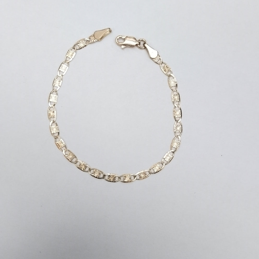 PULSERAS TEJIDO GUCHI ORO 14K 18 CM 2.8 GR (NUEVO)