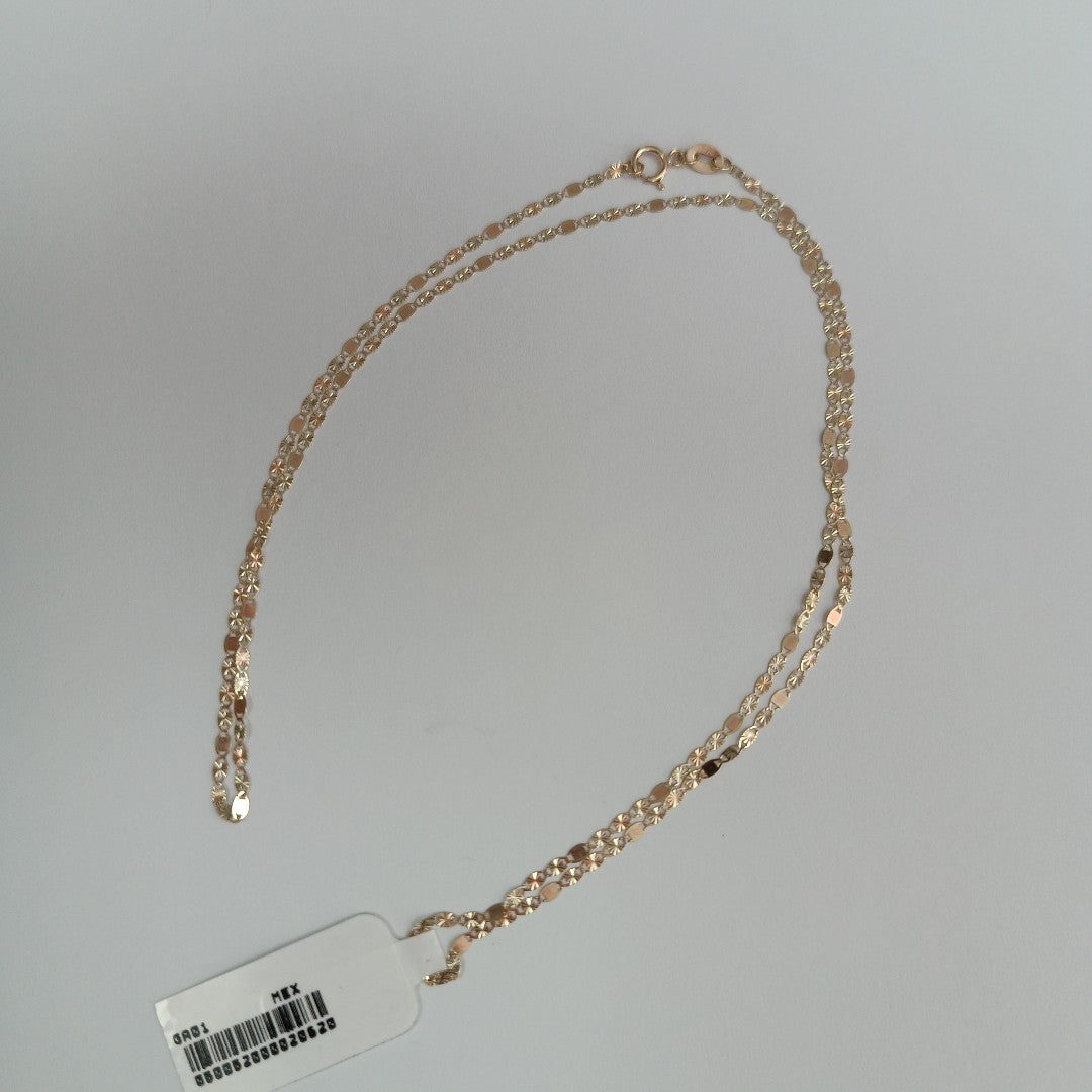 CADENAS TEJIDO GUCHI ORO 10K 55 CM 1.7 GR (NUEVO)