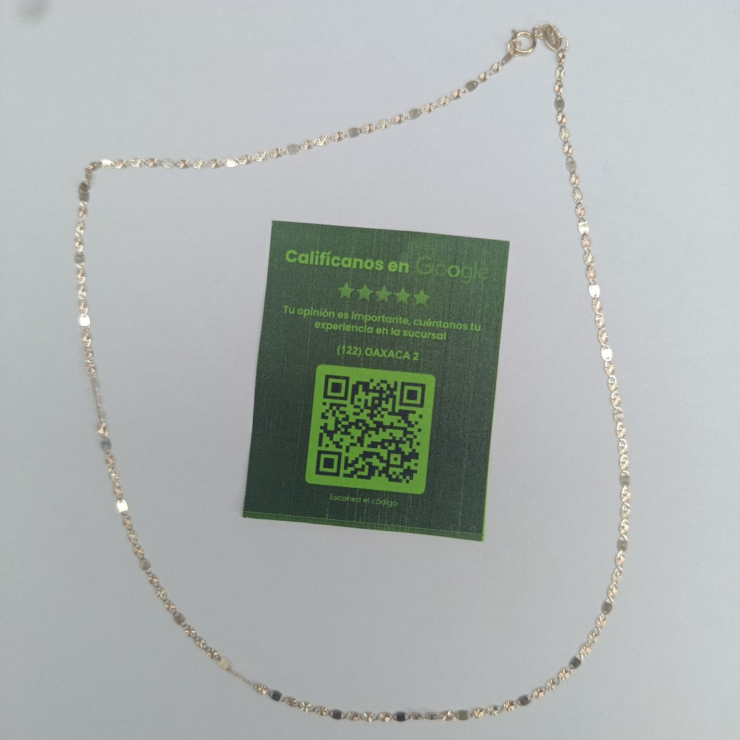 CADENAS TEJIDO GUCHI ORO 10K 40 A 45 CM 1.4 GR (NUEVO)