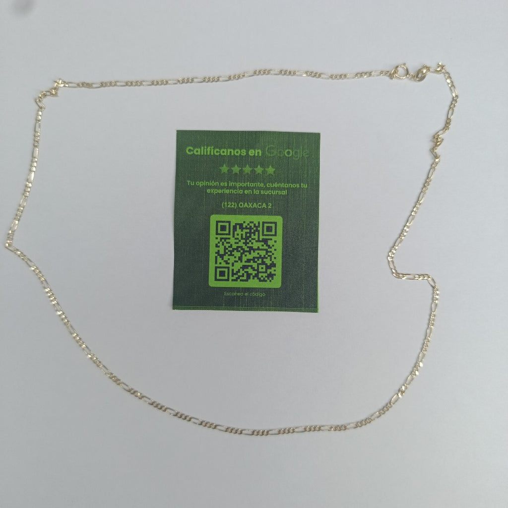 CADENAS TEJIDO 3X1 ORO 10K 55 CM 3.2 GR (NUEVO)