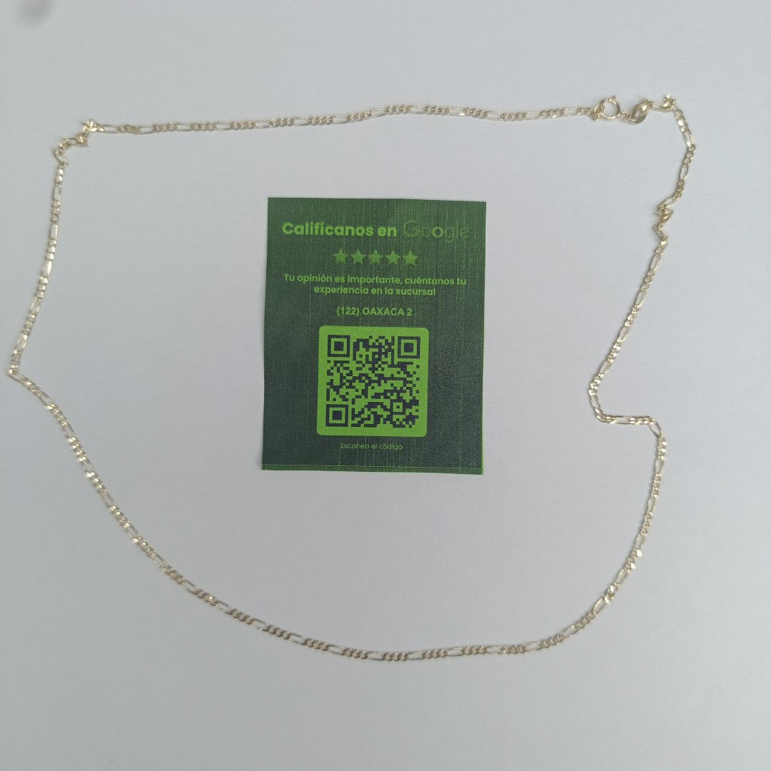 CADENAS TEJIDO 3X1 ORO 10K 55 CM 3.2 GR (NUEVO)