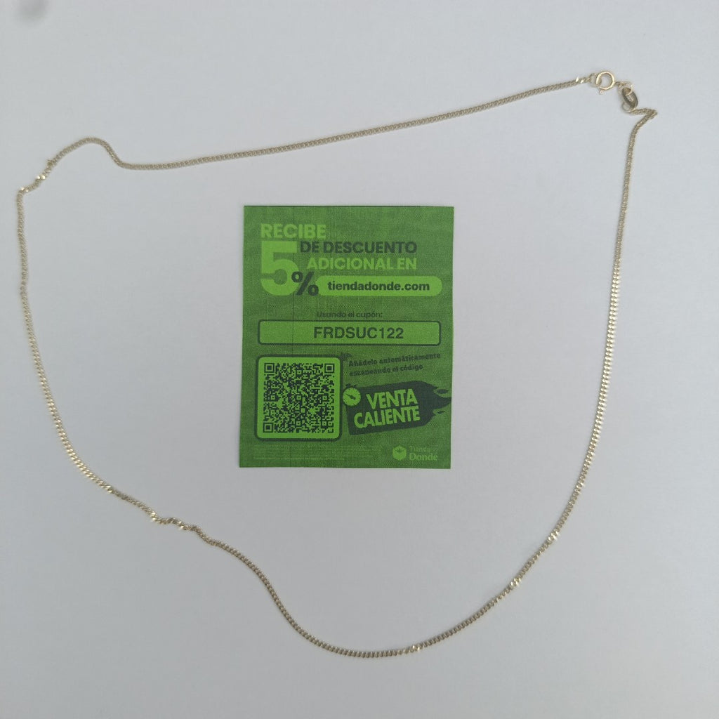 CADENAS TEJIDO BARBADA ORO 10K 50 CM 2.6 GR (NUEVO)