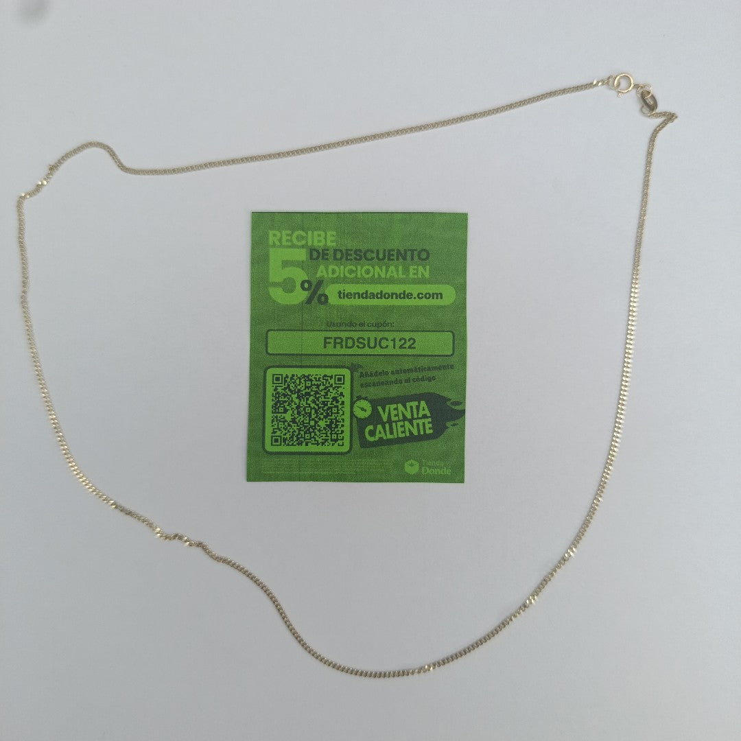 CADENAS TEJIDO BARBADA ORO 10K 50 CM 2.6 GR (NUEVO)