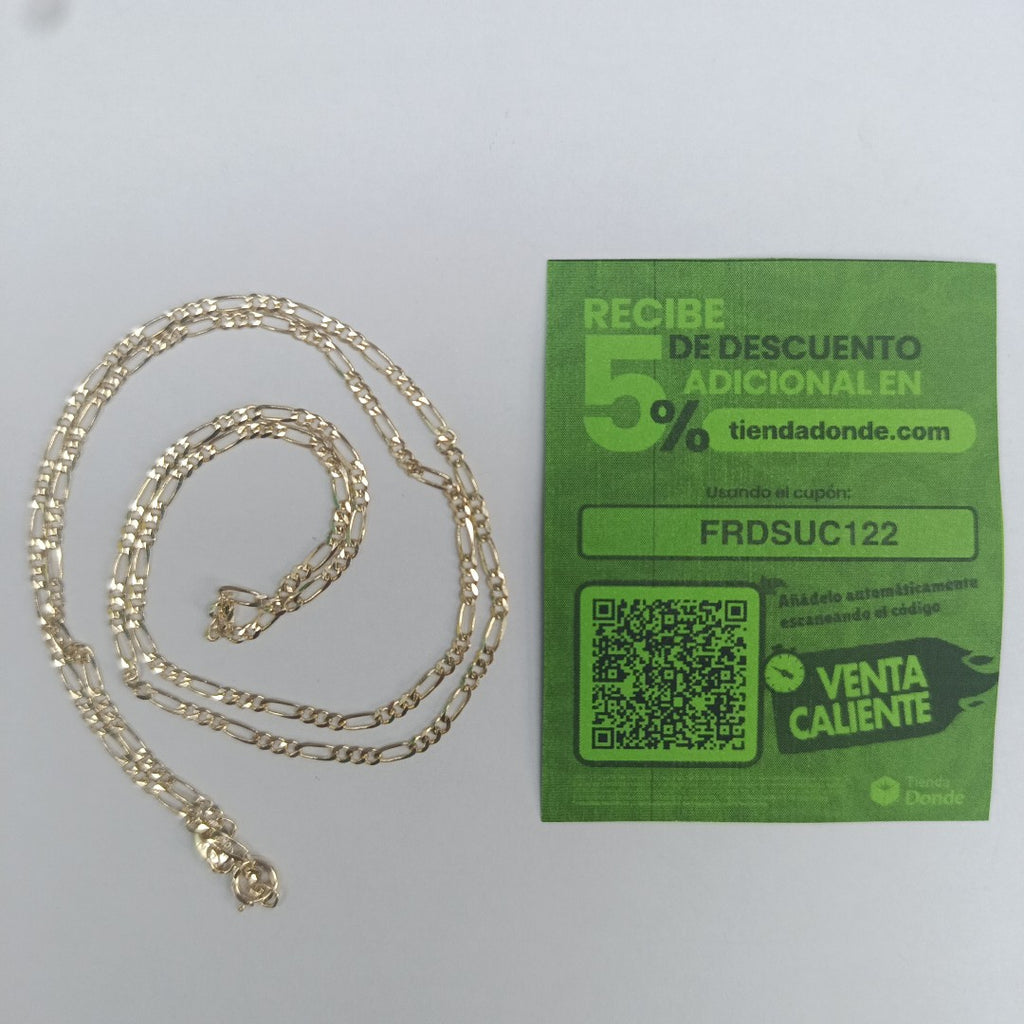 CADENAS TEJIDO 3X1 ORO 10K 55 CM 3.2 GR (NUEVO)