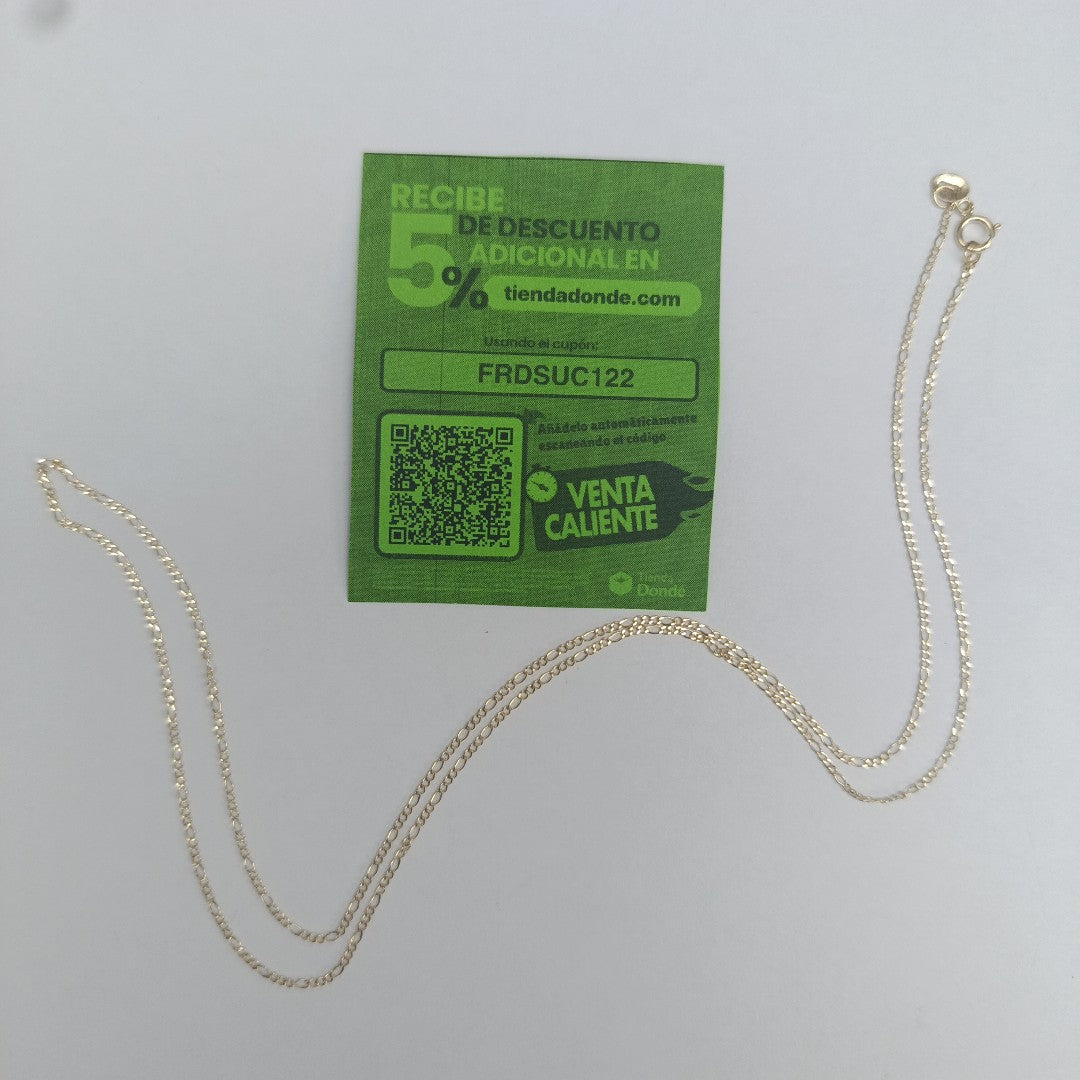 CADENAS TEJIDO 3X1 ORO 10K 60 CM 1.5 GR (NUEVO)