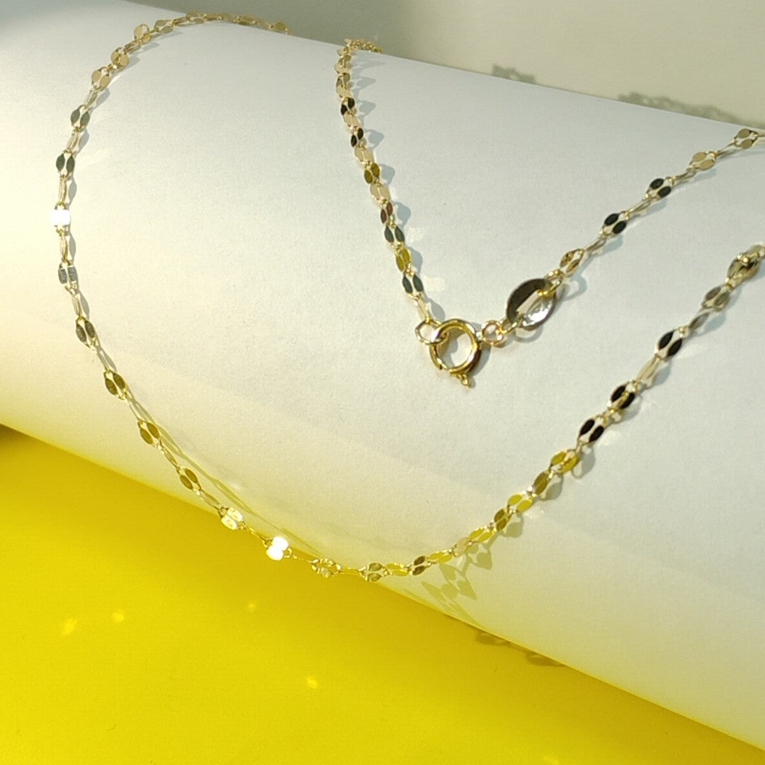 CADENAS TEJIDO ESPECIAL ORO 10K 40 A 45 CM 1 GR (NUEVO)