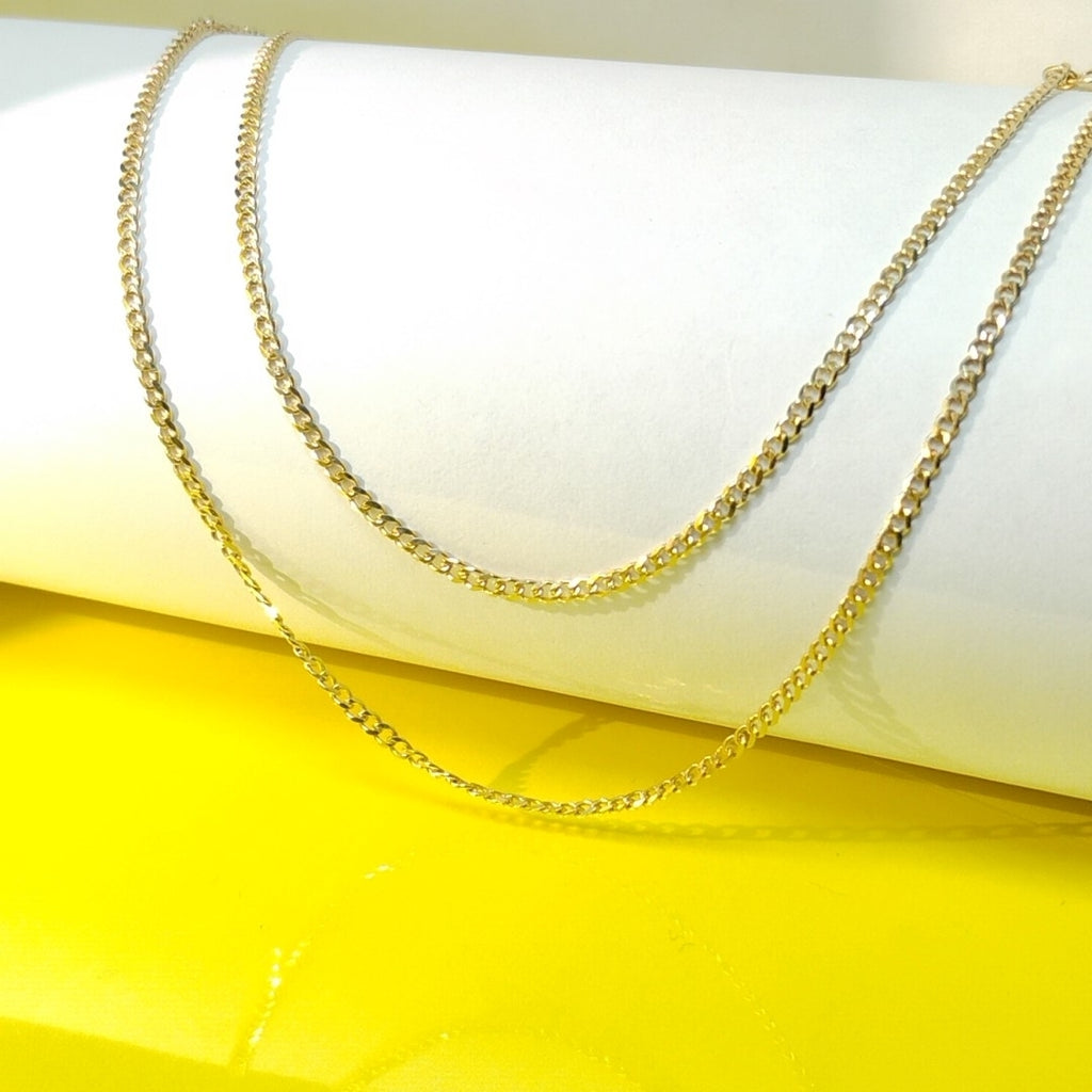 CADENAS TEJIDO BARBADA ORO 10K 55 CM 3.8 GR (NUEVO)